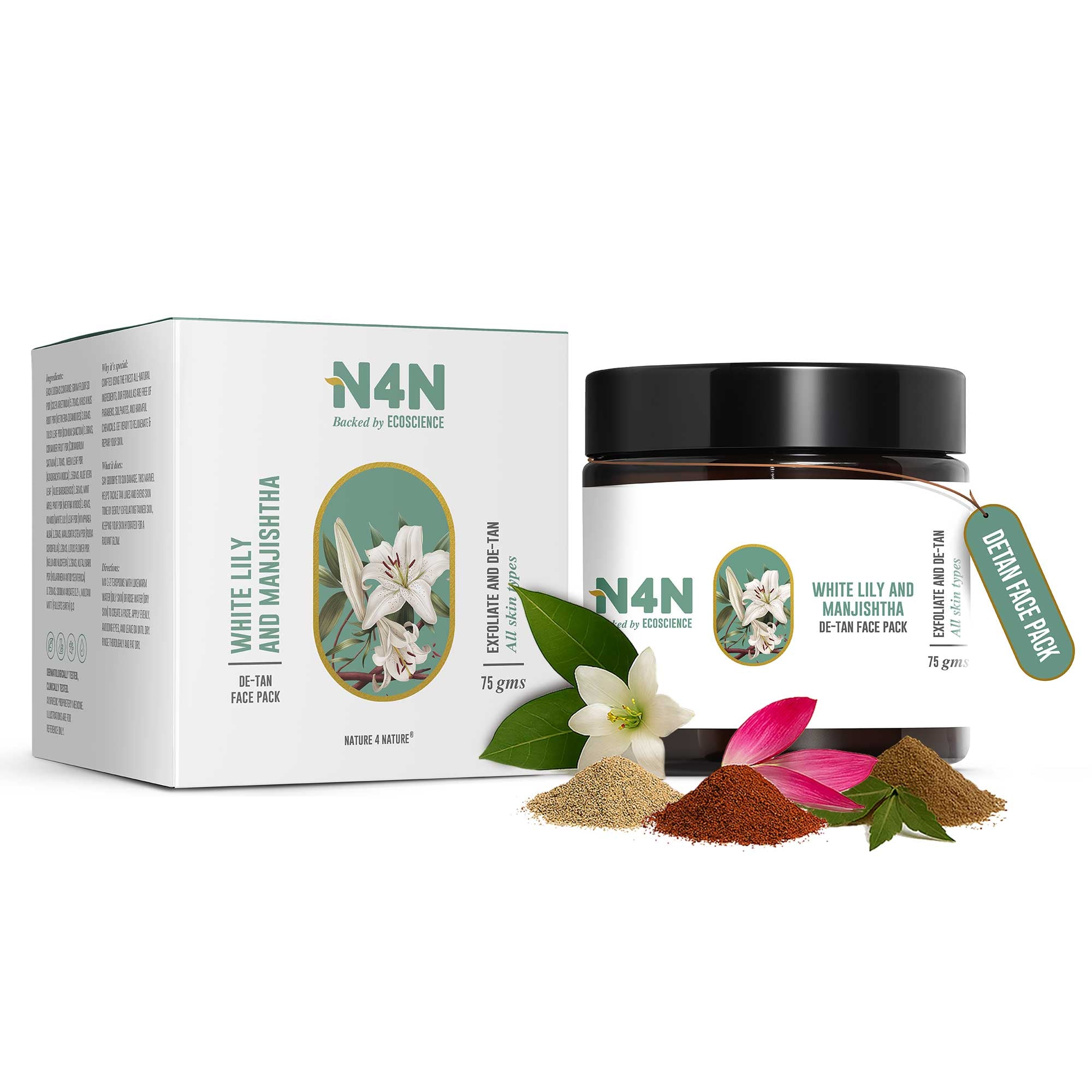Detan Face Pack with Herbal Extracts for Glowing Skin