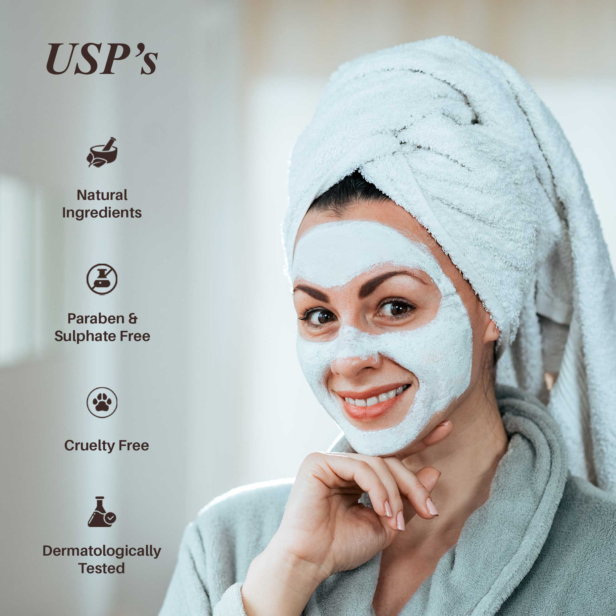 Skin Brightening Face Mask with Botanical Ingredients